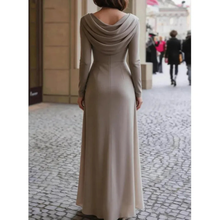 Amara Draped Neckline Maxi Dress
