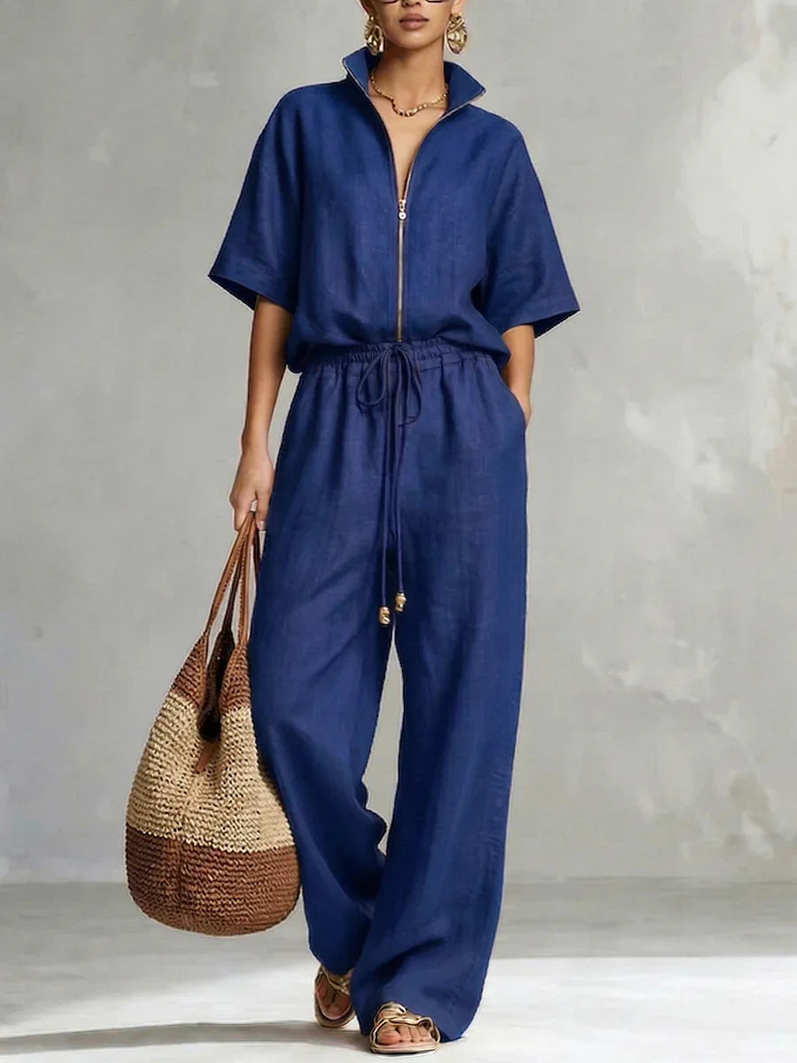 Lunaria Zip Front Trouser Matching Set