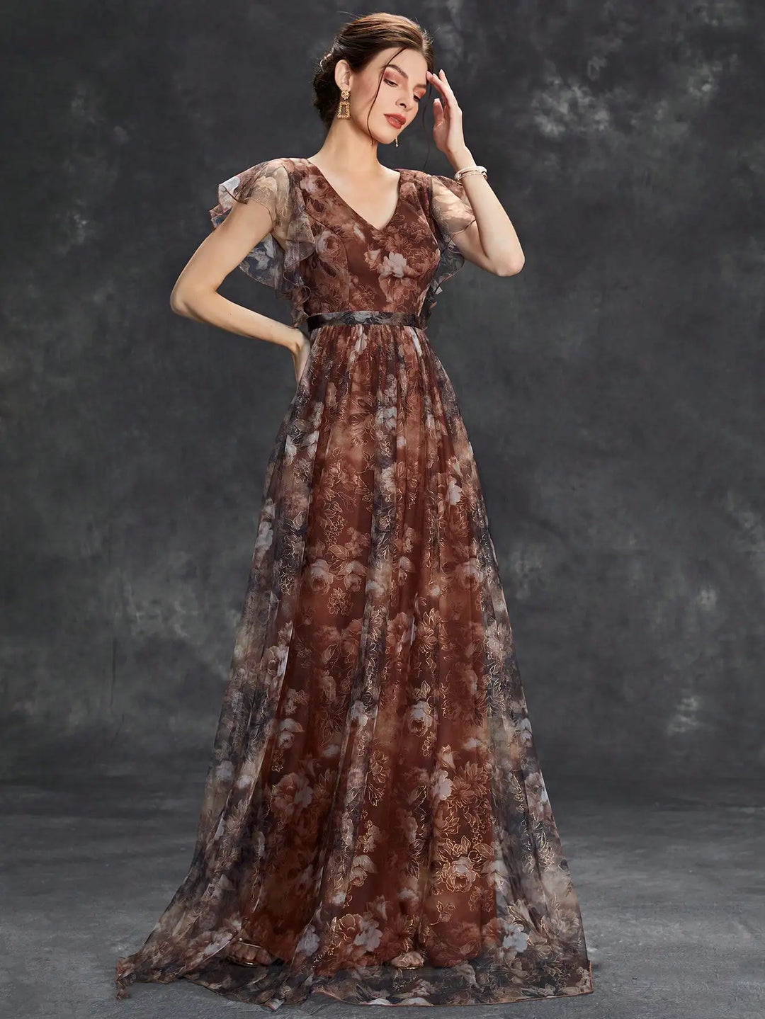 Tessa Ruffle Wedding Guest Dress