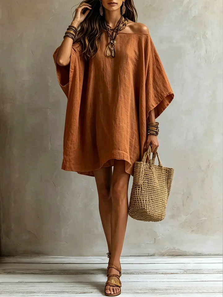Francesca Off Shoulder Batwing Sleeve Mini Dress