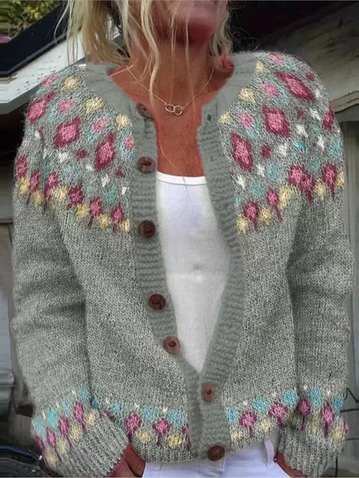 Teodora Fair Isle Button Cardigan