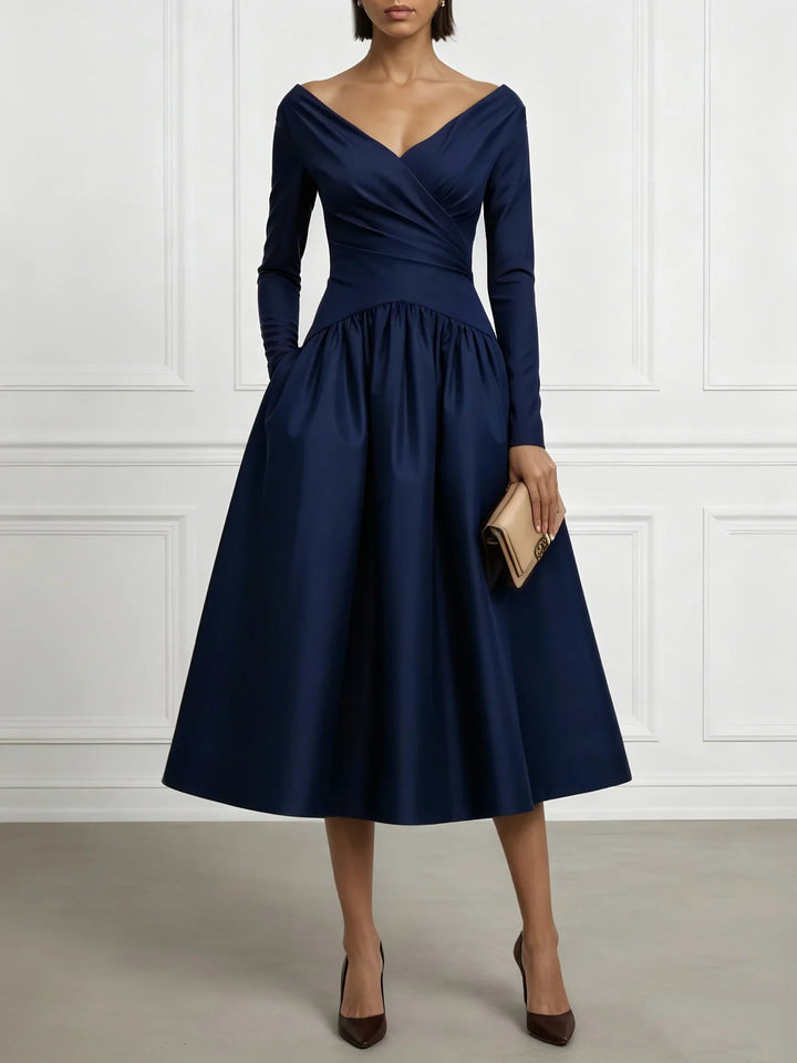 Celine Wrap Bodice Midi Dress
