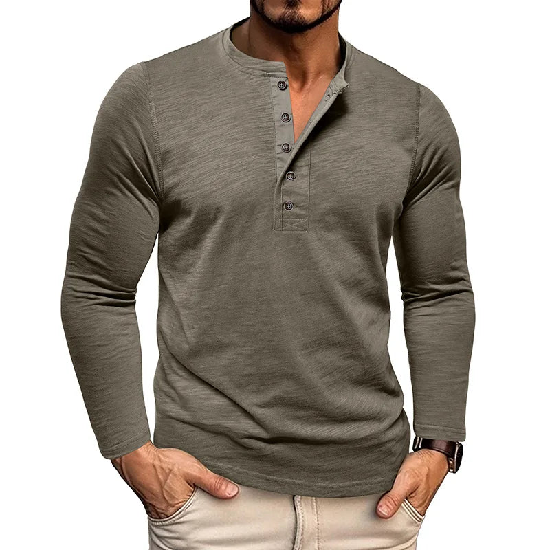 Jacob Breathable Henley Long Sleeve Shirt