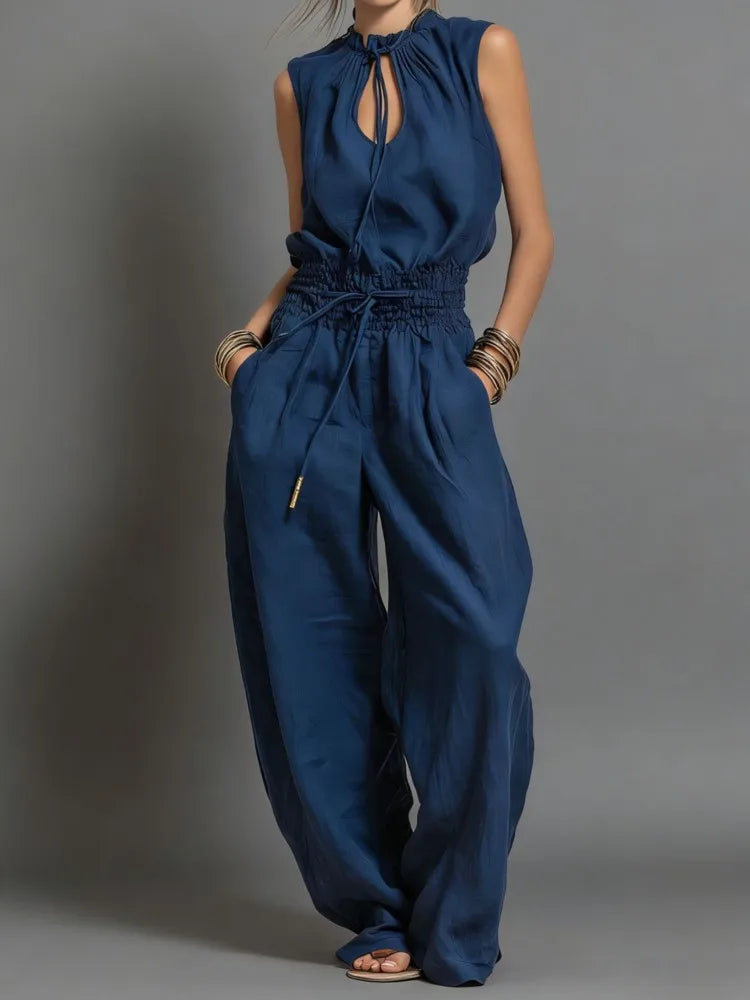 Georgia Drawstring Wide Leg Jumpsuit