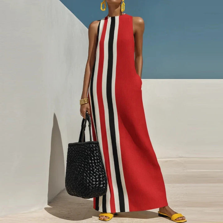 Zora Striped Pocket Maxi Dress