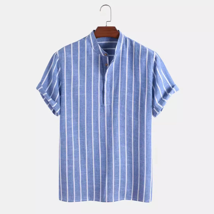 Aspen Relaxed Striped Linen Top