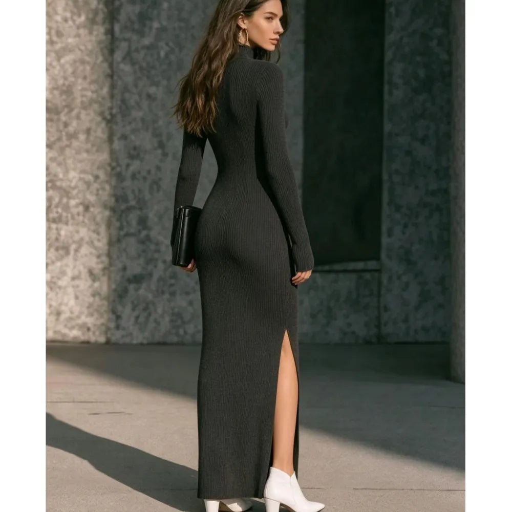 Kayla Ribbed Long Dress