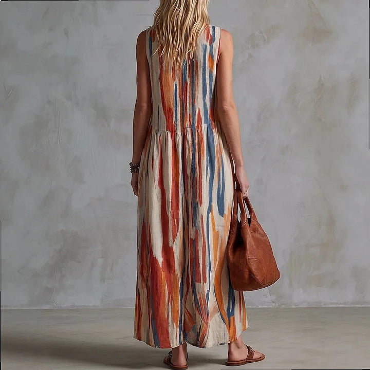 Naomi Abstract Print Maxi Dress