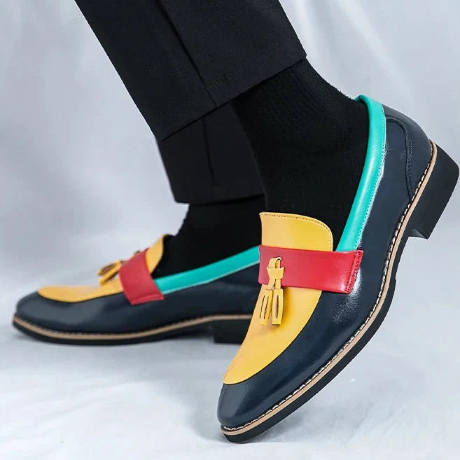 Mercer Colorblock Tassel Loafers