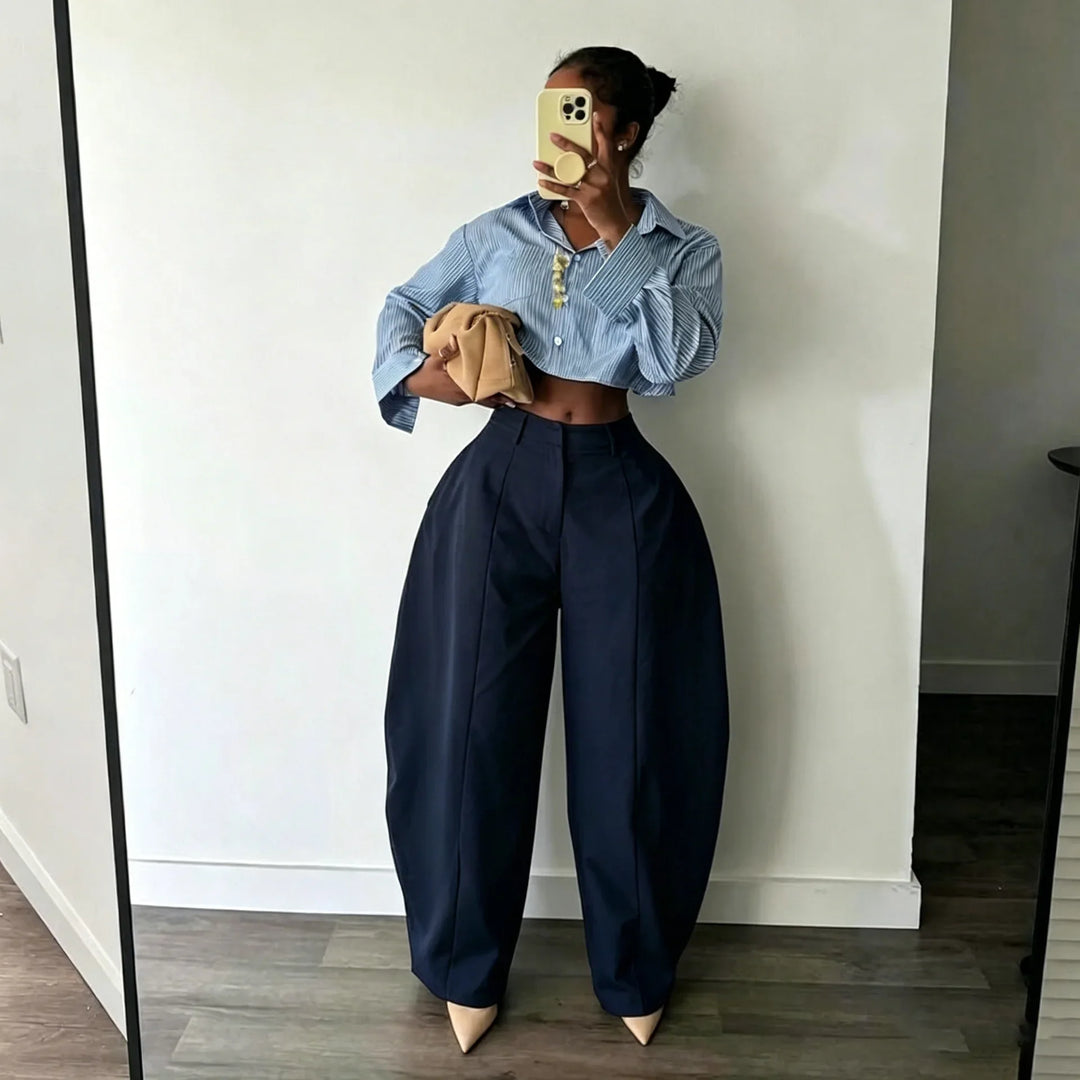 Shannon Barrel Leg Trousers