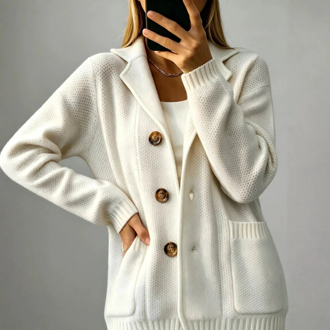 Acacia Notched Lapel Cardigan