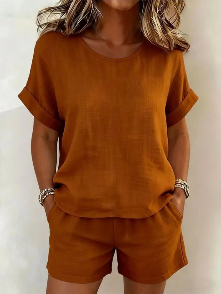 Britney Casual Two-Piece Shorts Set