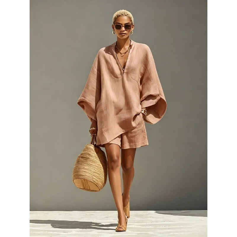 Luvien Batwing Sleeve Matching Set