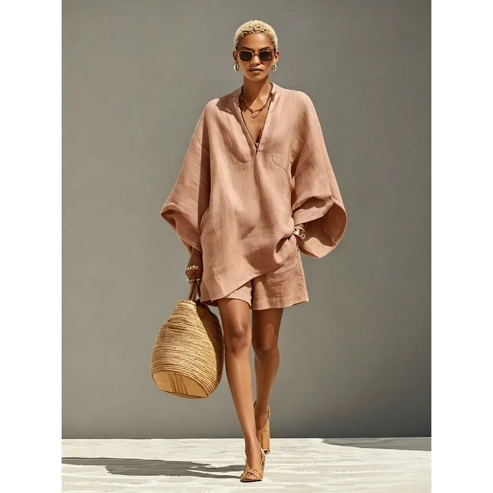 Luvien Batwing Sleeve Matching Set