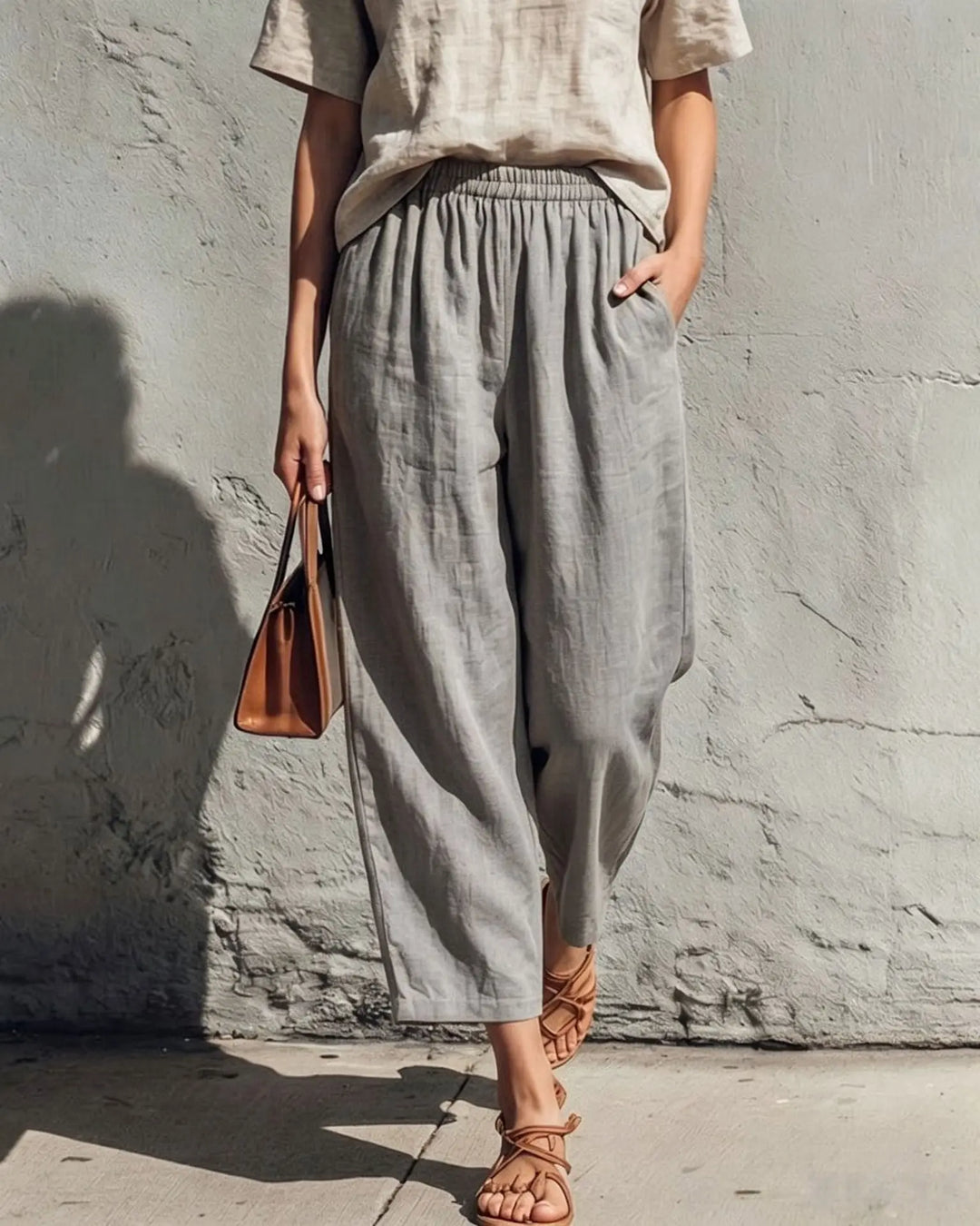 Natalee Wide Leg Linen Pants