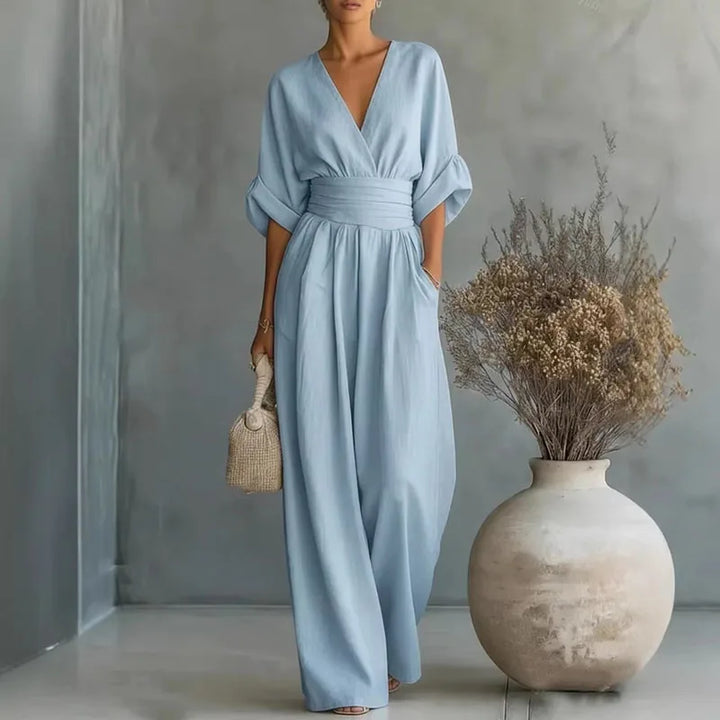 Helena V Neck Summer Jumpsuit