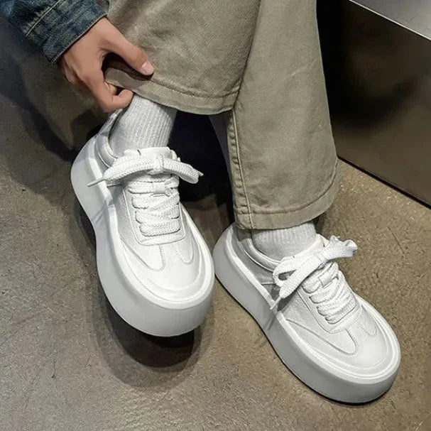 Luca Wide Lace Platform Sneakers