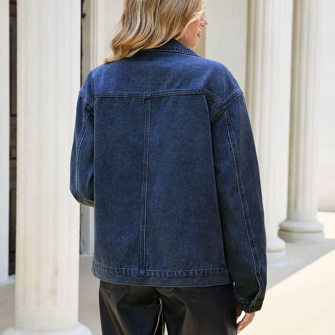 Harriet Stand Collar Denim Jacket
