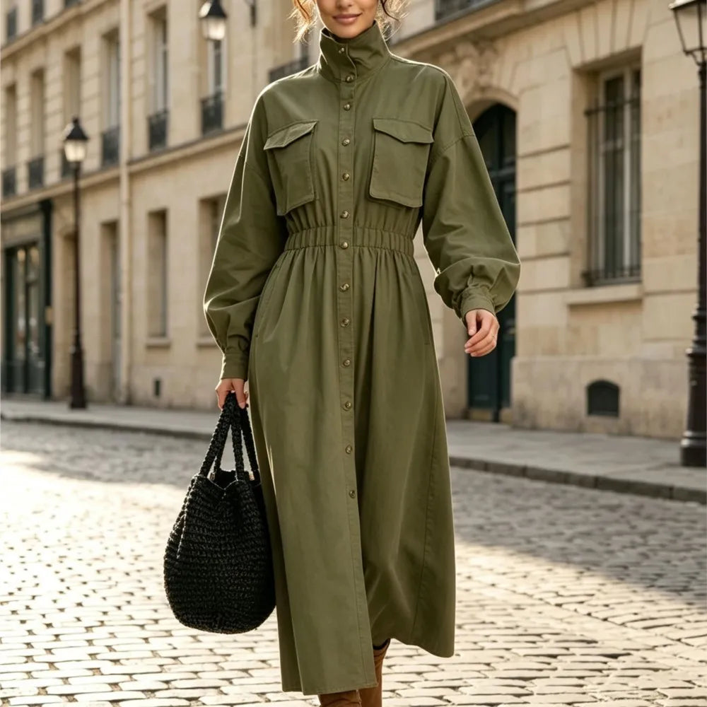 Harriet Flap Pocket Shirt Dress