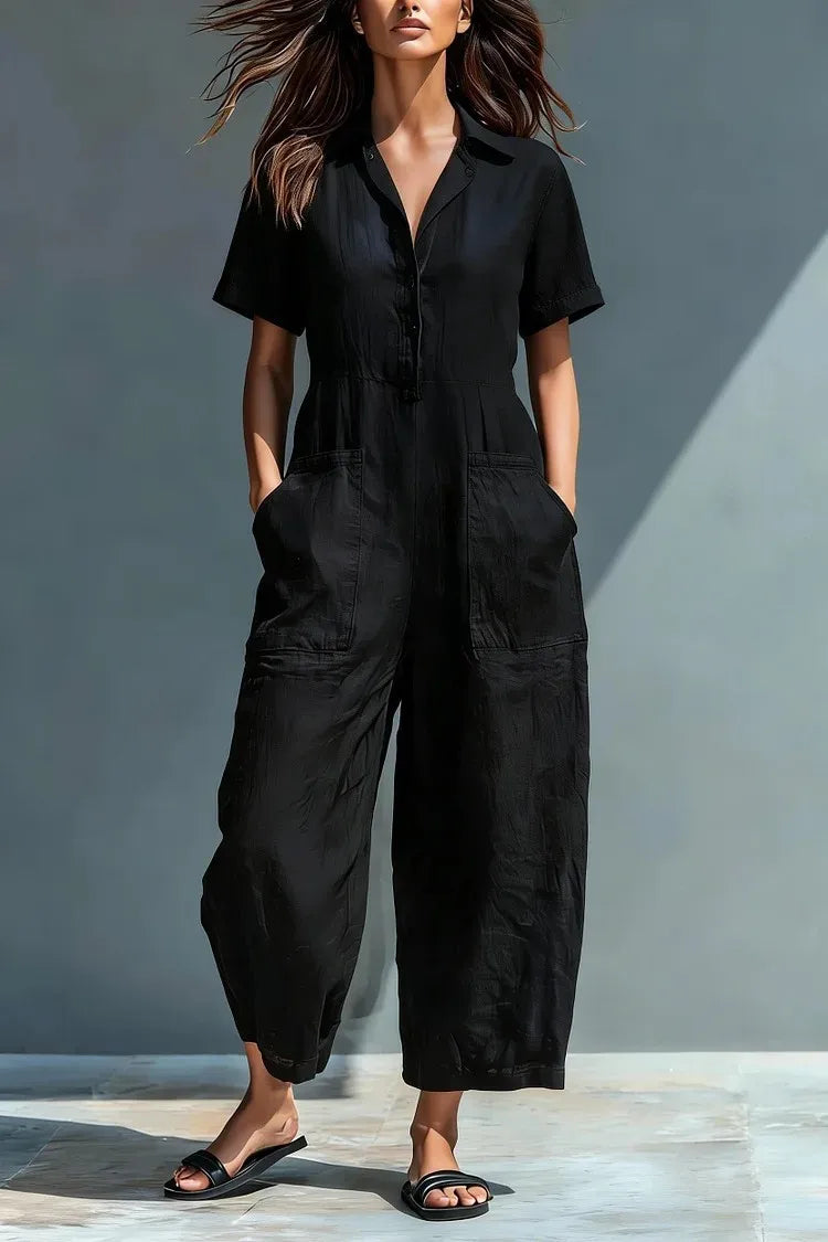 Tullia Elegant Relaxed Wide Leg Jumpsuit
