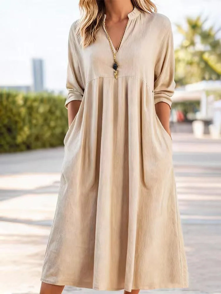 Zaria Vintage Linen Mini Dress