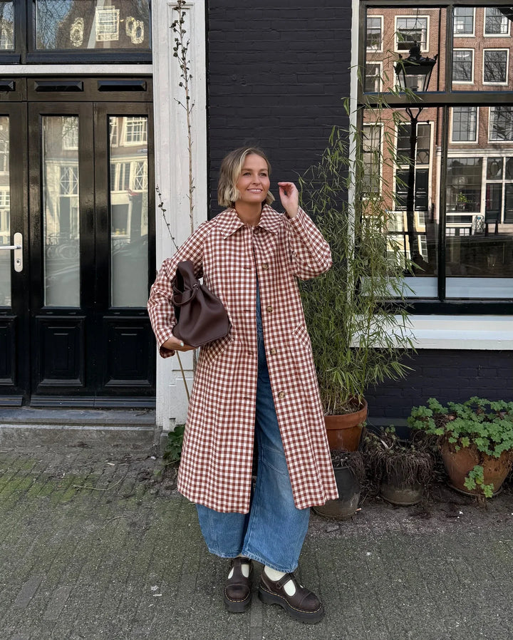 Rosamund Gingham Trench Coat