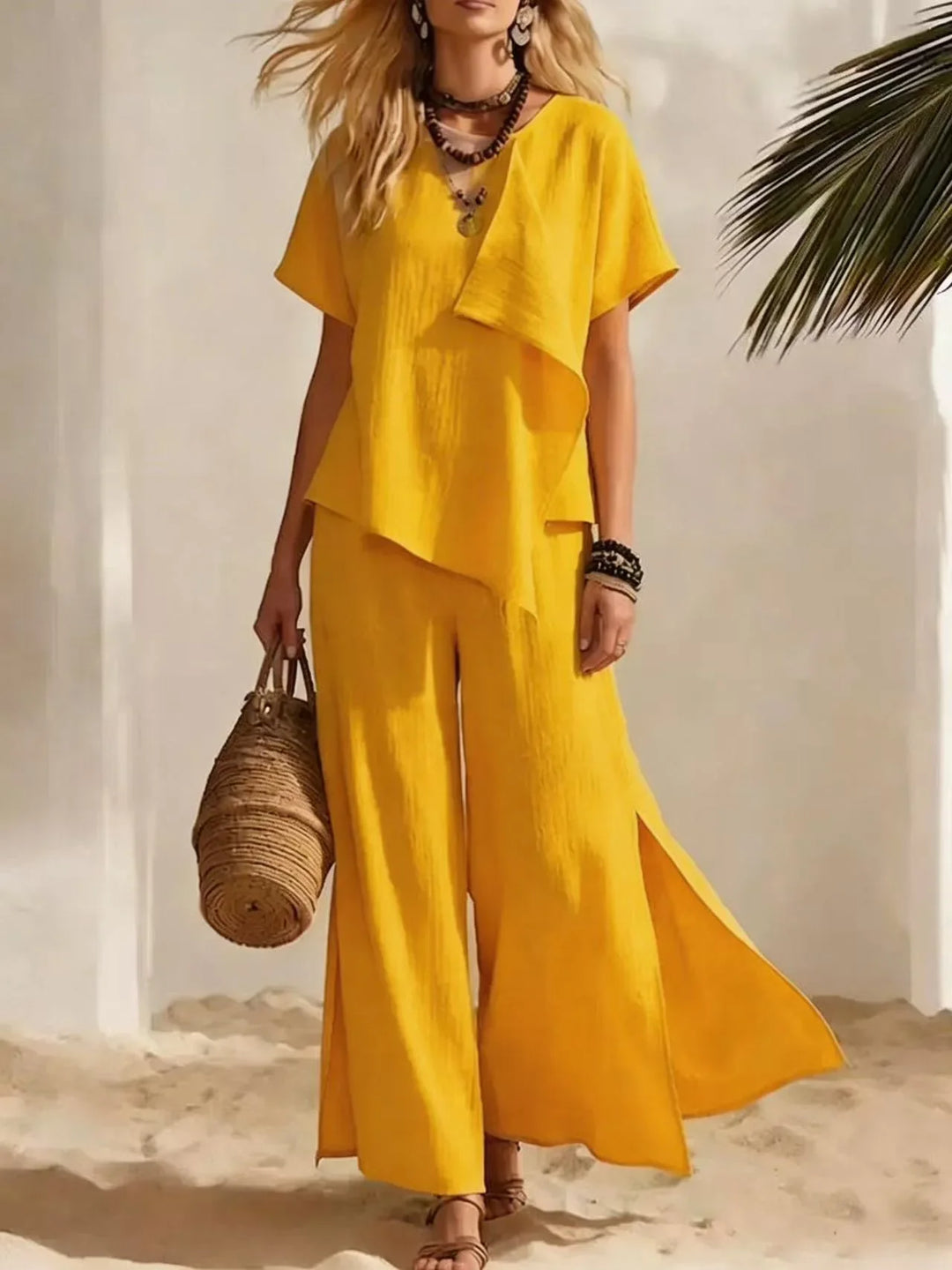Dorinda Asymmetrical Two-Piece Set