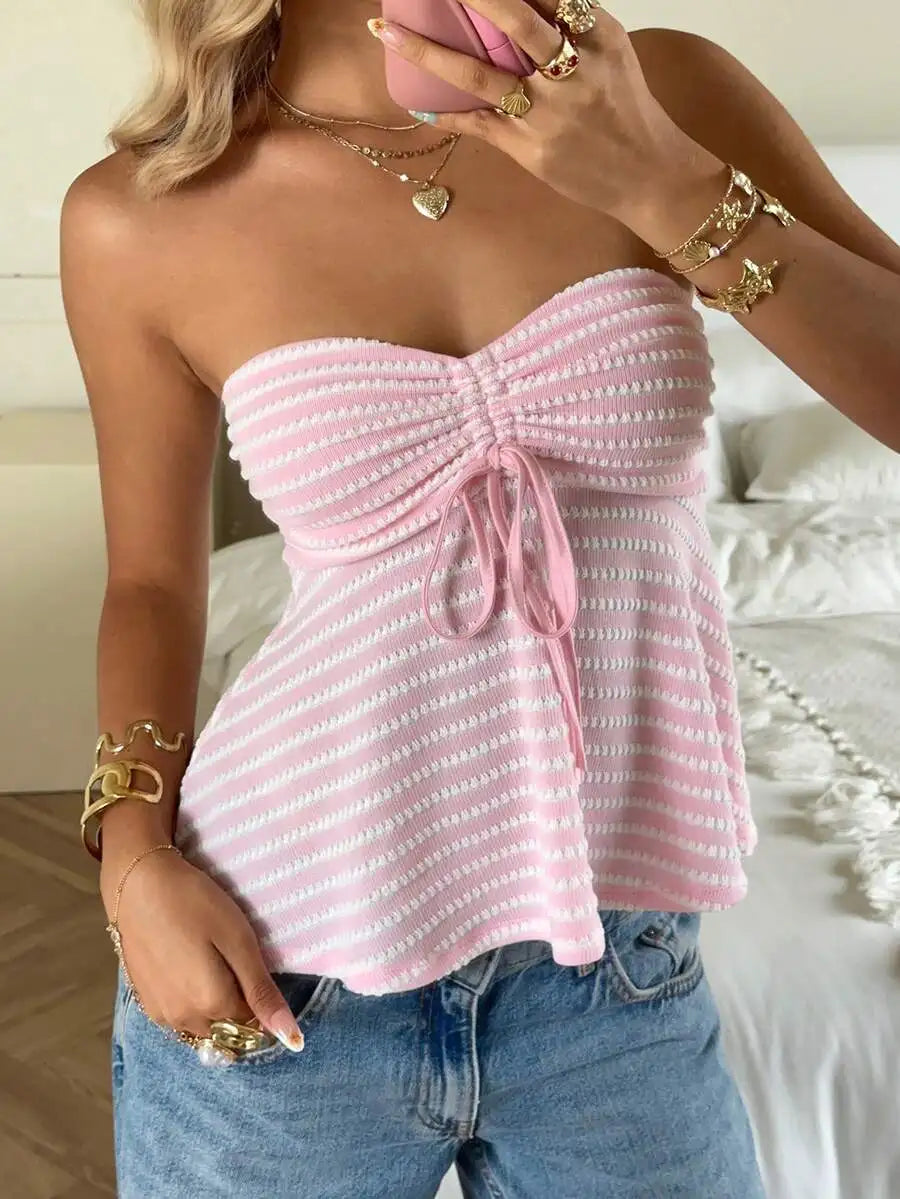 Monica Striped Tube Top