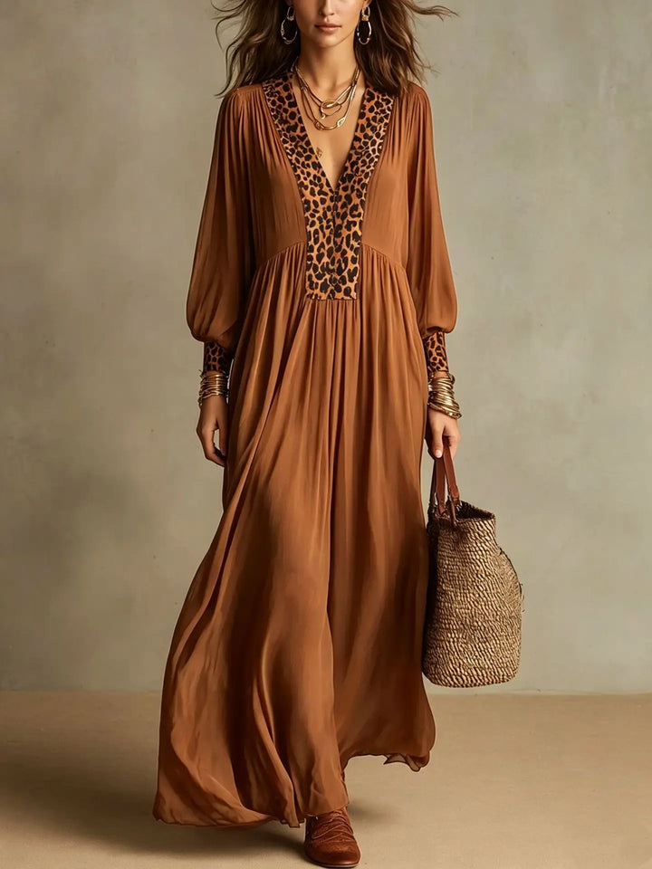 Eliana Leopard Maxi Dress