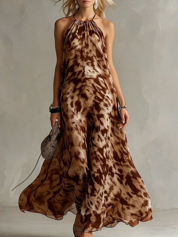Liana Floral Print Flowy Wedding Guest Dress