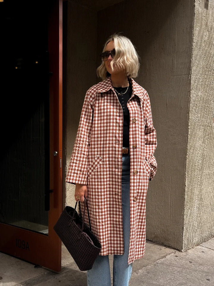 Rosamund Gingham Trench Coat