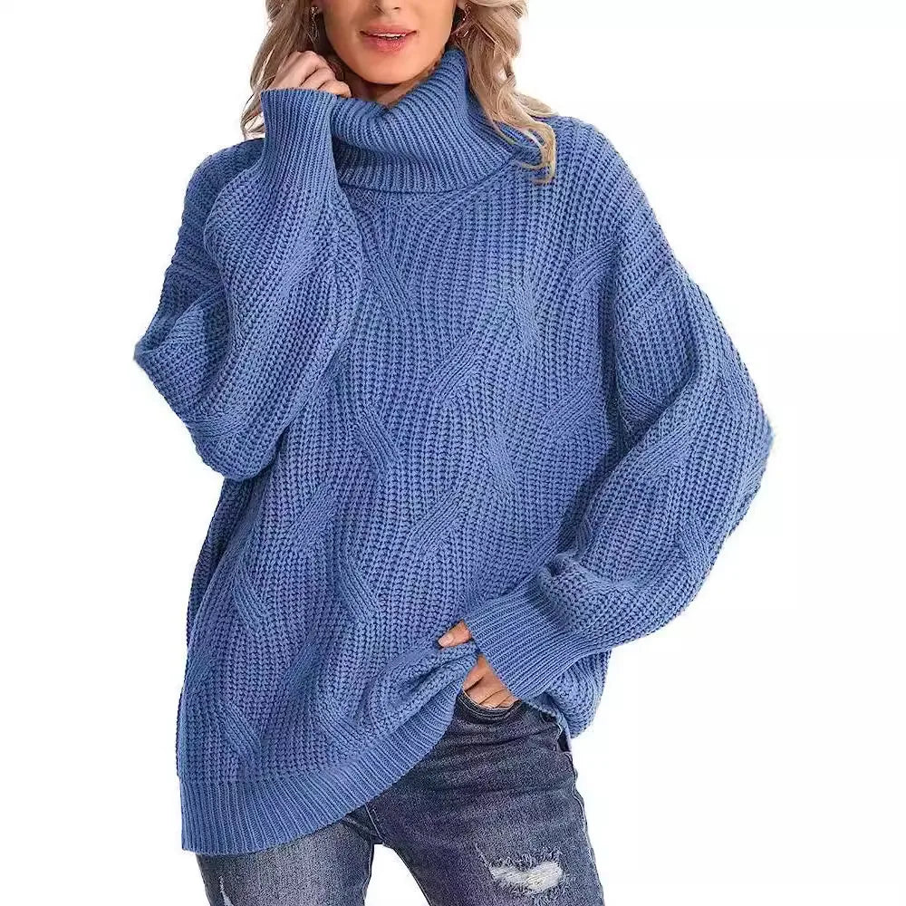 Sylvie Cable Knit Turtleneck Sweater