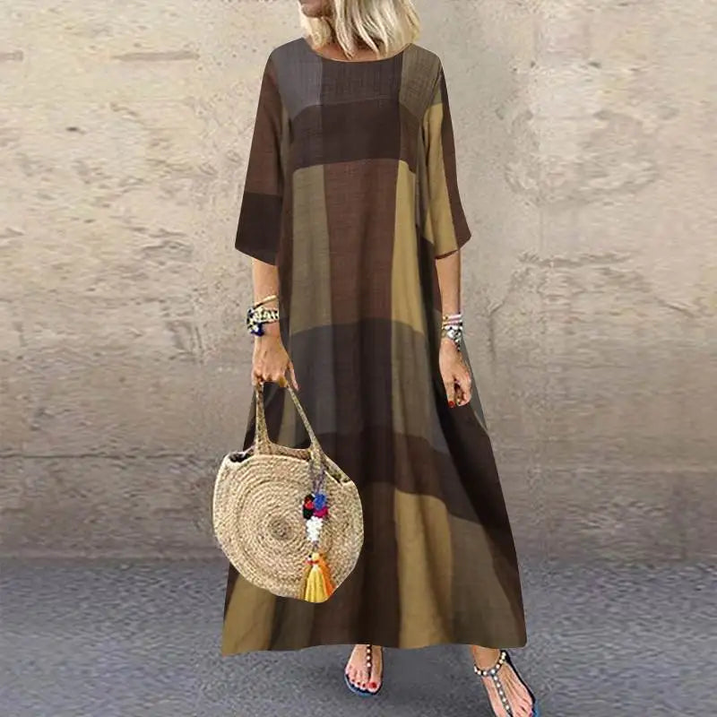 Elisea Effortless Short Sleeve Maxi Dress