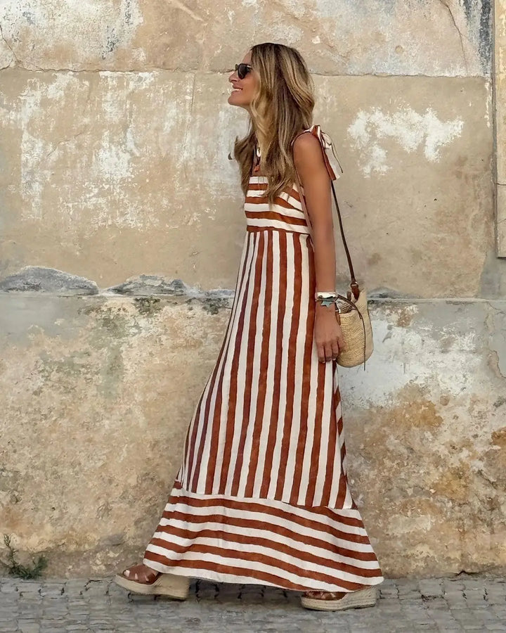 Adelisse Striped Boho Maxi Dress