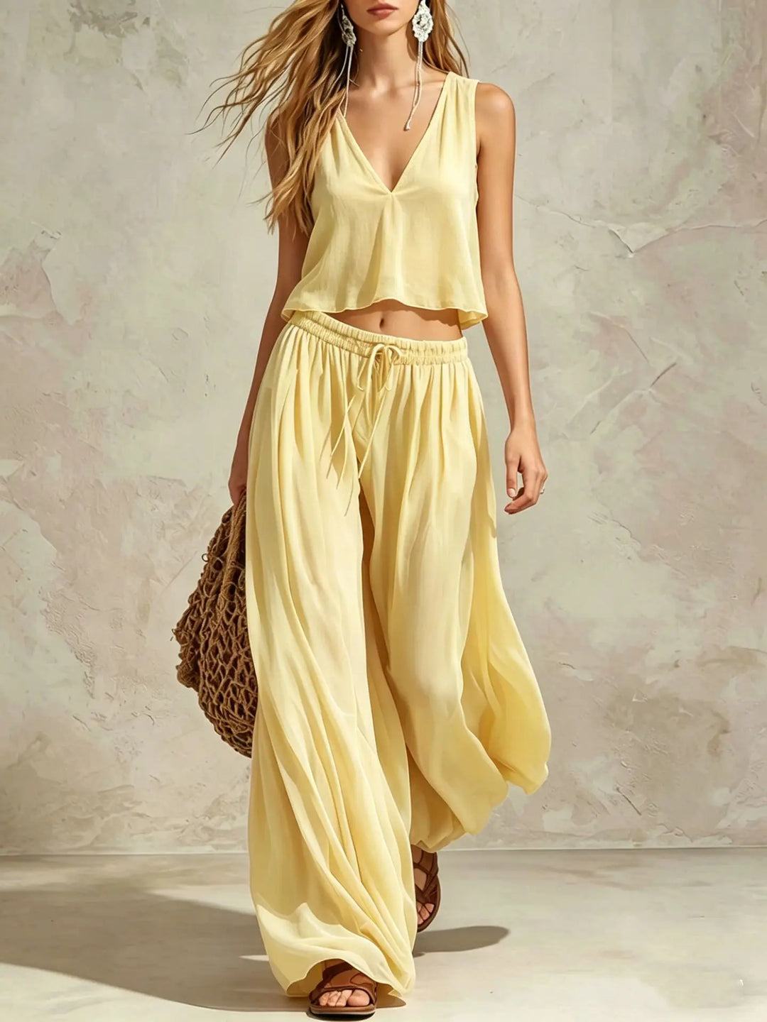 Tina Wide Leg Two Piece Set