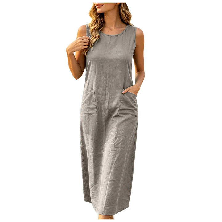 Frances Sleeveless Pocket Midi Dress