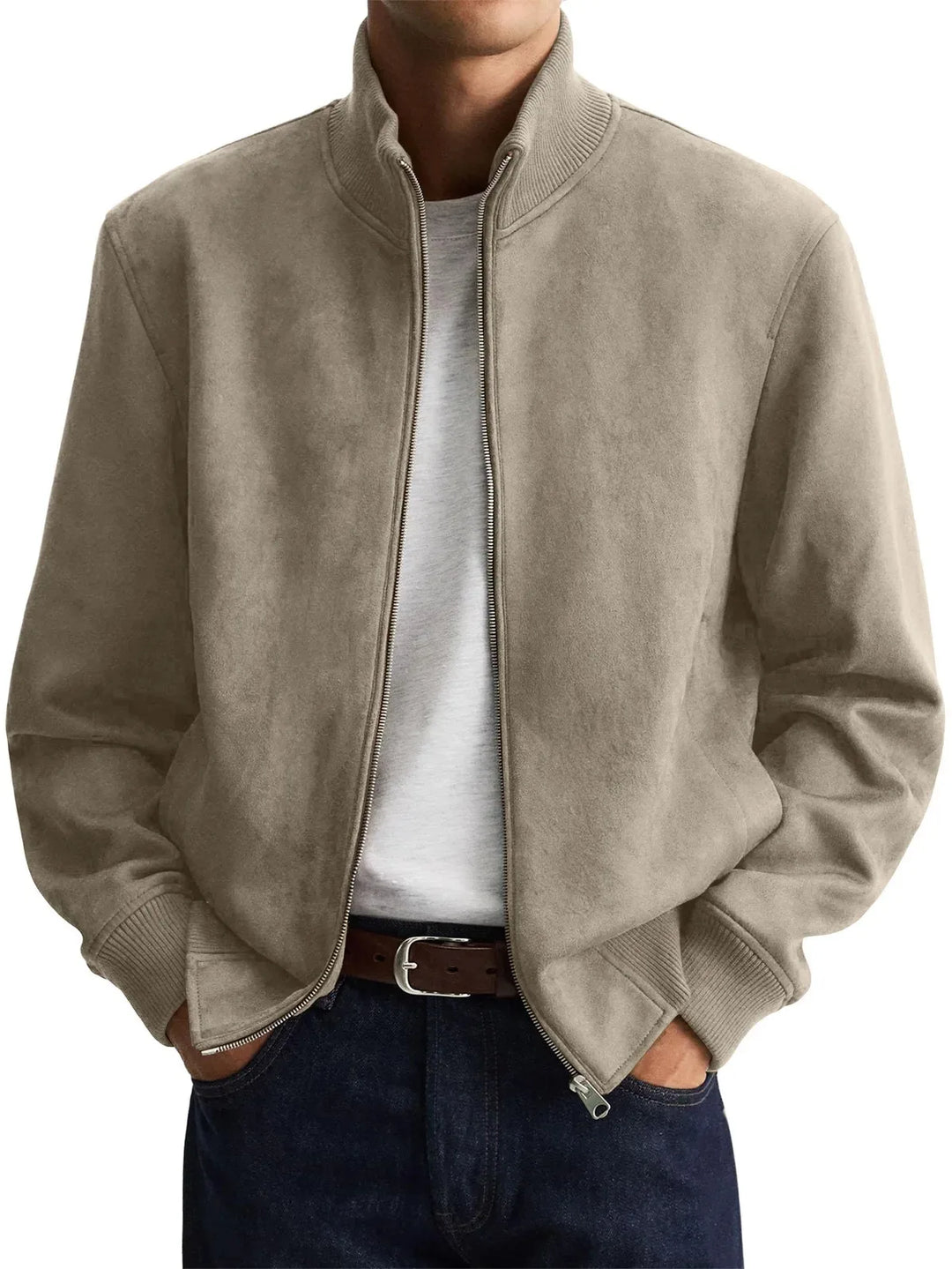 Felix Suede Look Bomber Jacket