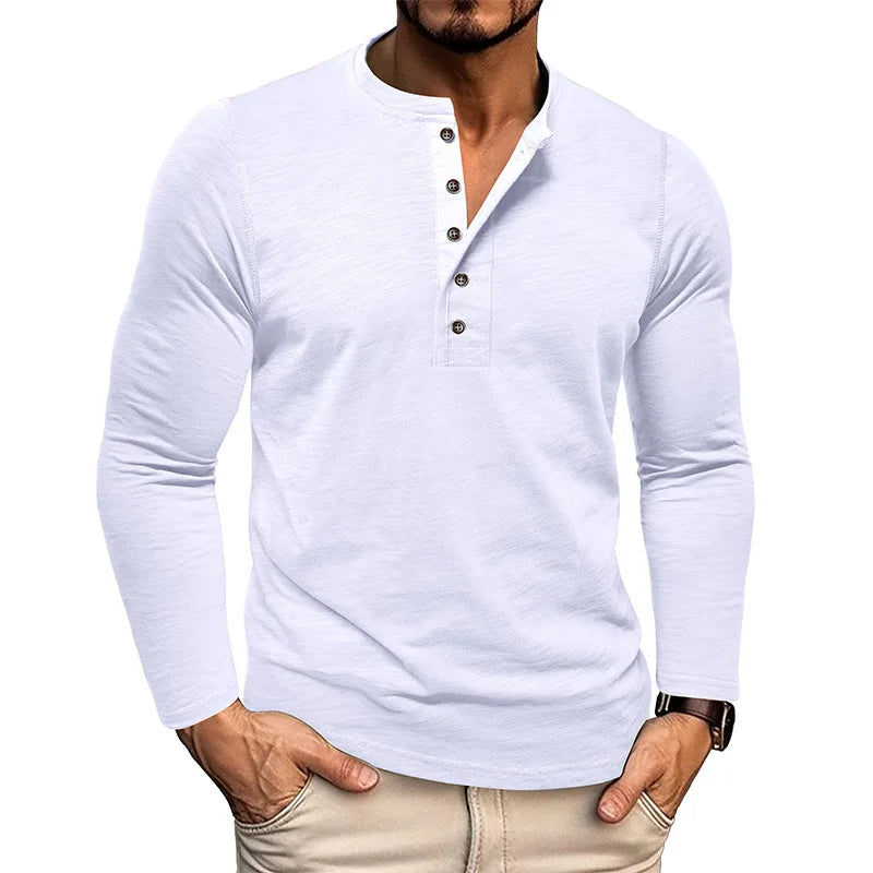 Jacob Breathable Henley Long Sleeve Shirt