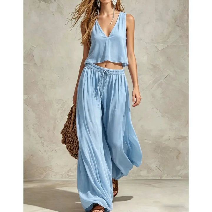 Tina Wide Leg Two Piece Set