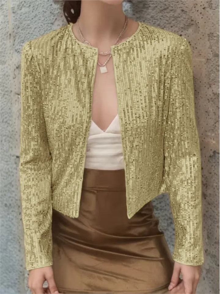 Veronique Open Front Sequin Jacket