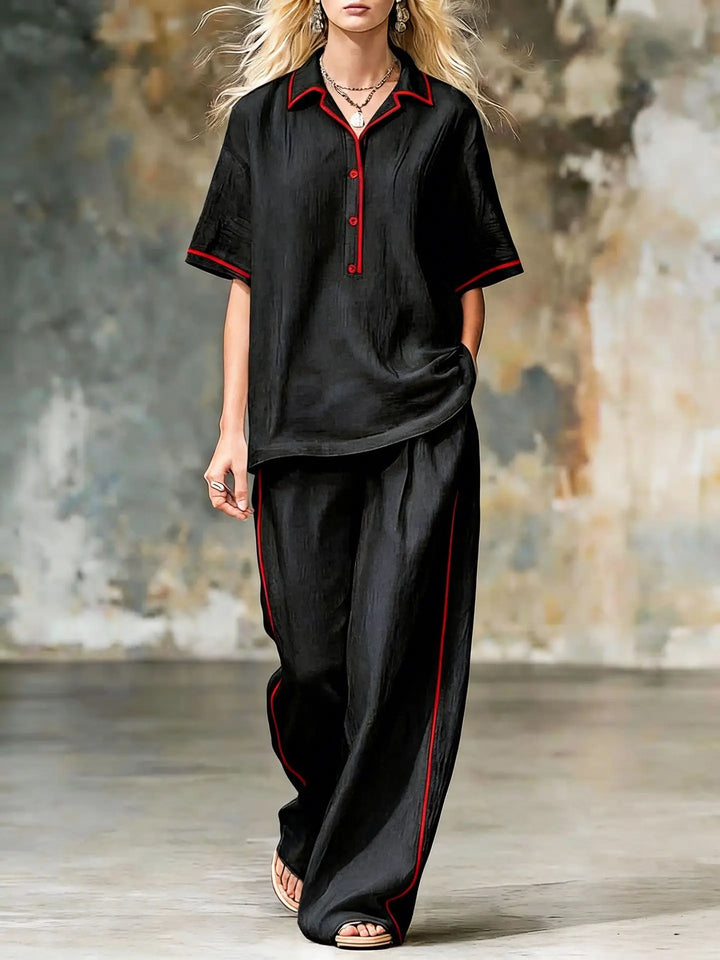 Margaux Relaxed Wide Leg Pant Set
