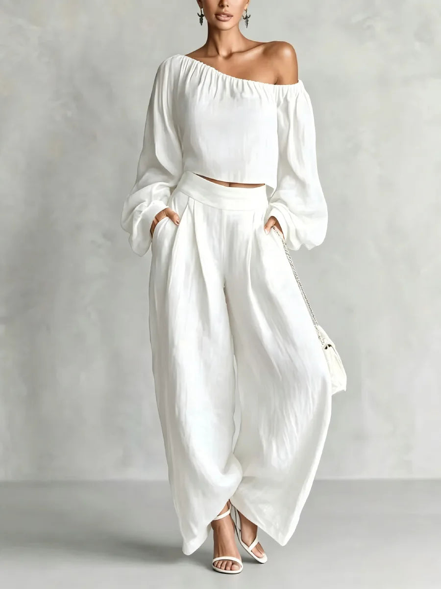 Rebecca Off Shoulder Trouser Set