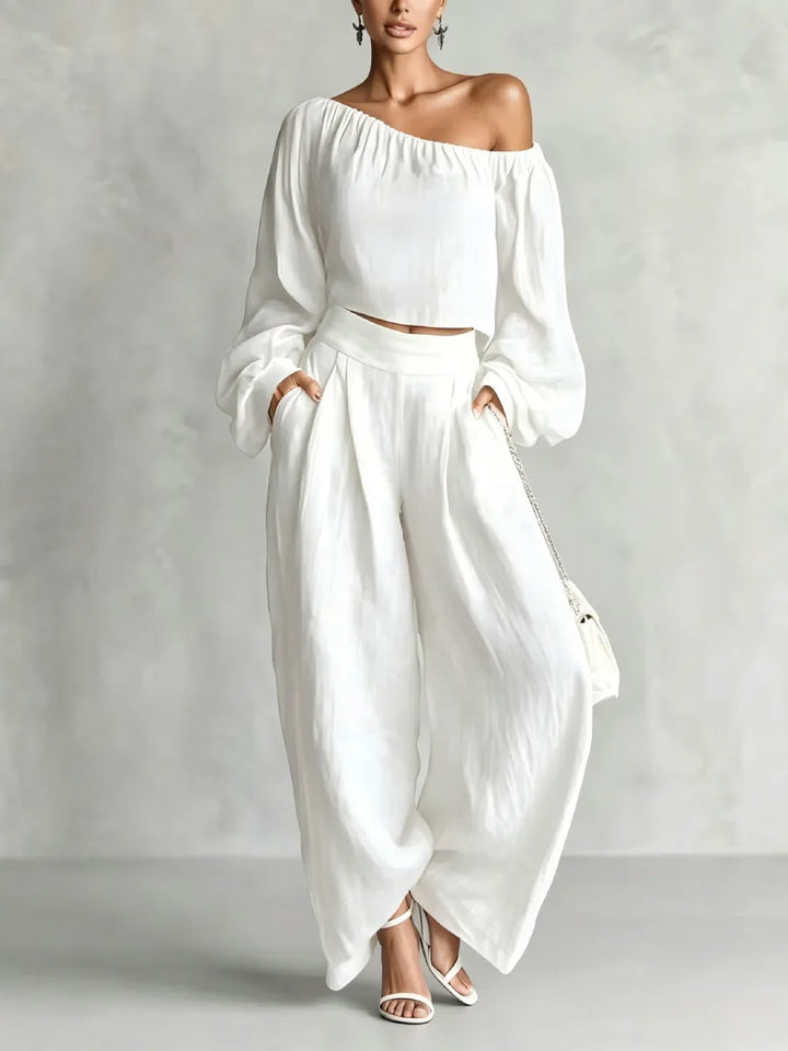 Rebecca Off Shoulder Trouser Set
