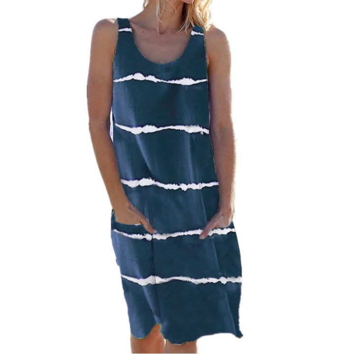 Amara Striped Tank Midi Dress