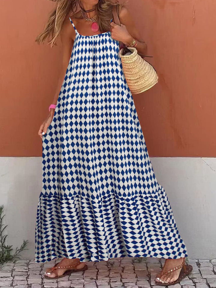 Valeria Mosaic Print Maxi Dress