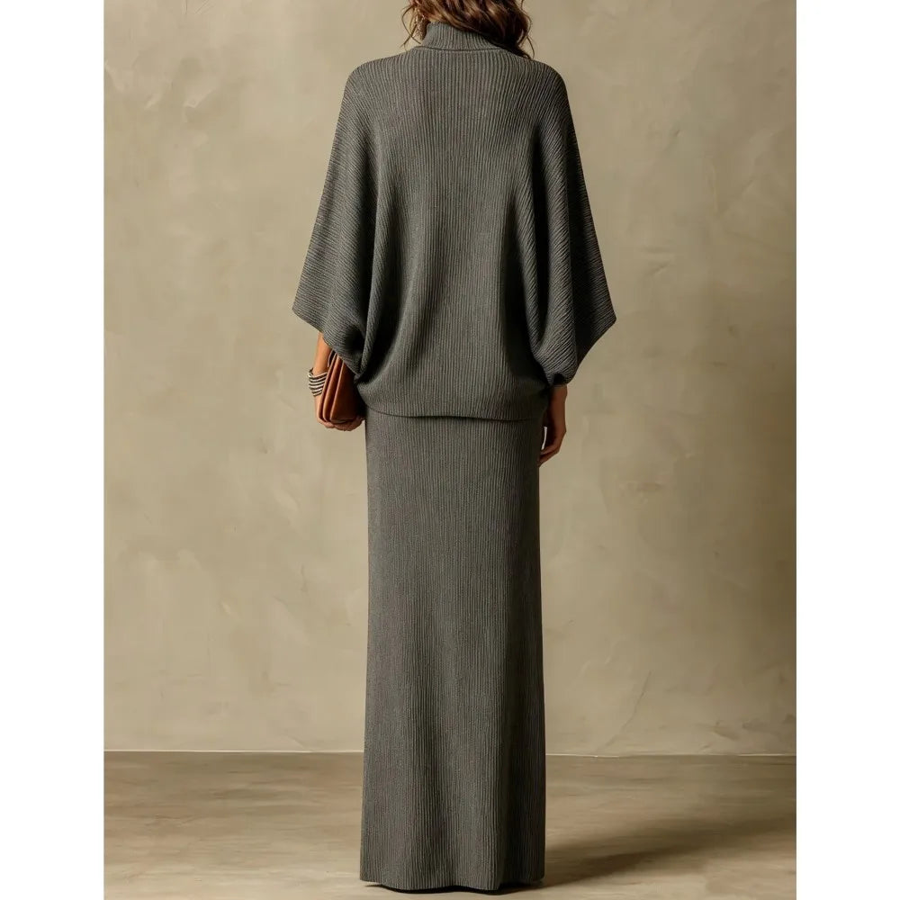 Ines Ribbed Knit Skirt Set