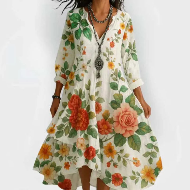 Adele Boho Floral Maxi Dress