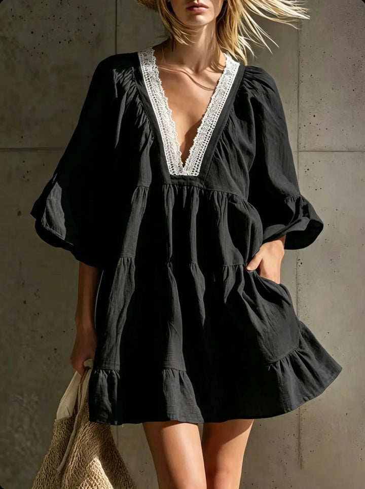 Kimberly Lace Trim Mini Dress
