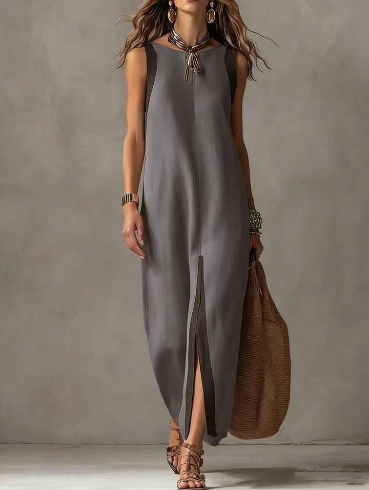Vivienne Sleeveless Front Slit Maxi Dress