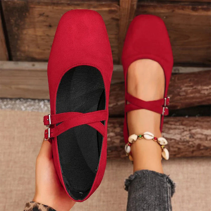 Tamara Comfortable Supportive Mary Jane Flats